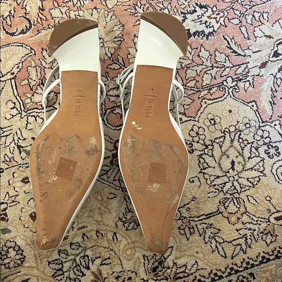 Tibi Ivory Croc-Pattern Slingback Heels - Picture 2 of 2